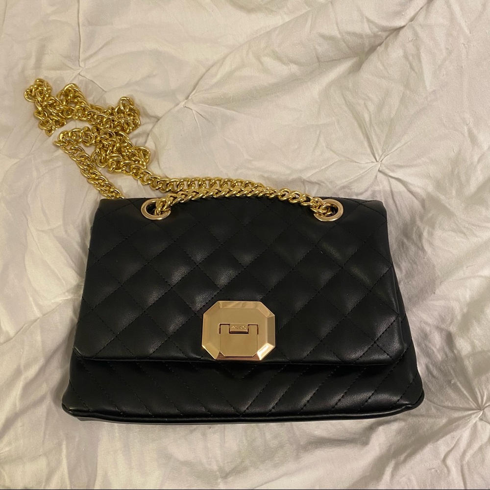 Aldo Black Quilted Purse